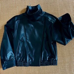 Zara Black Faux Leather Jacket